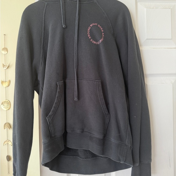 Spiritual Gangster Tops - Spiritual Gangster Black Hoodie “What Goes Around Comes Around”